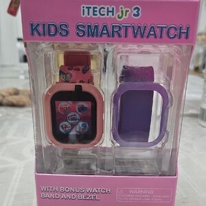 Jr 3 Kids Smartwatch - Pink and Purple/Pink band has butterflies